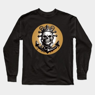 Pirate Skull and Anchor Long Sleeve T-Shirt